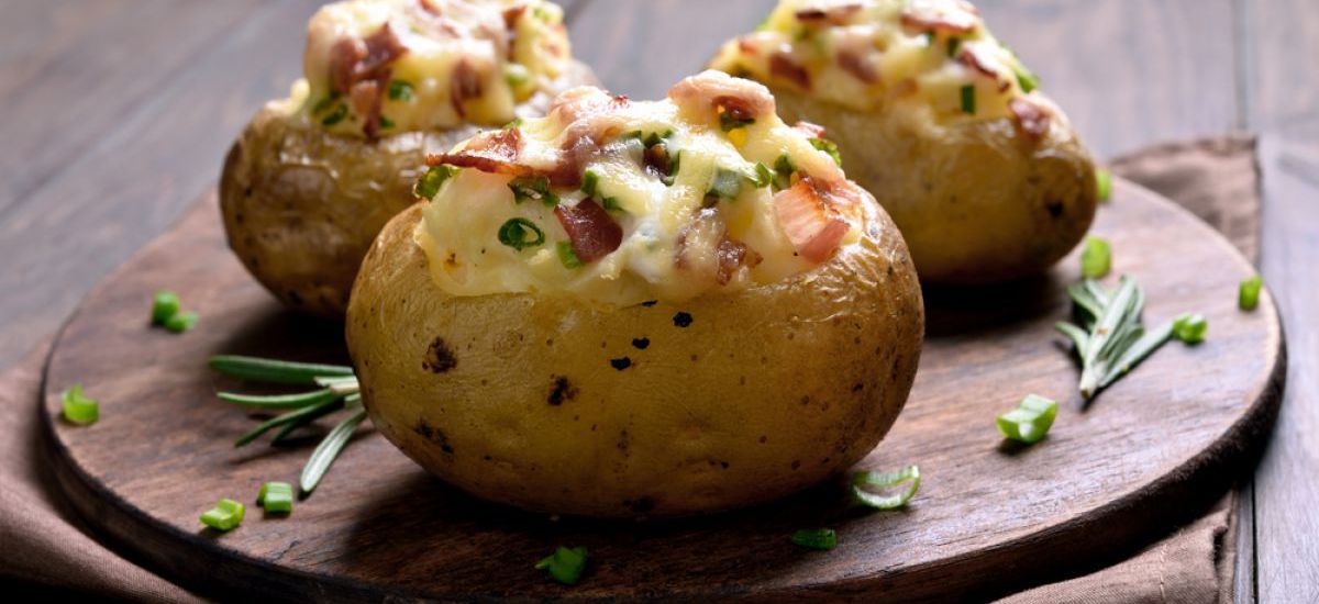 Stuffed jacket potatoes